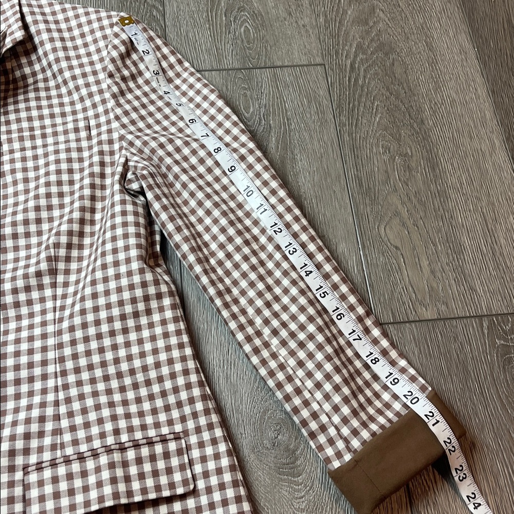 Favorite Daughter The Break-Up Blazer
Tan and Brown Plaid women medium nwot - Picture 7 of 13